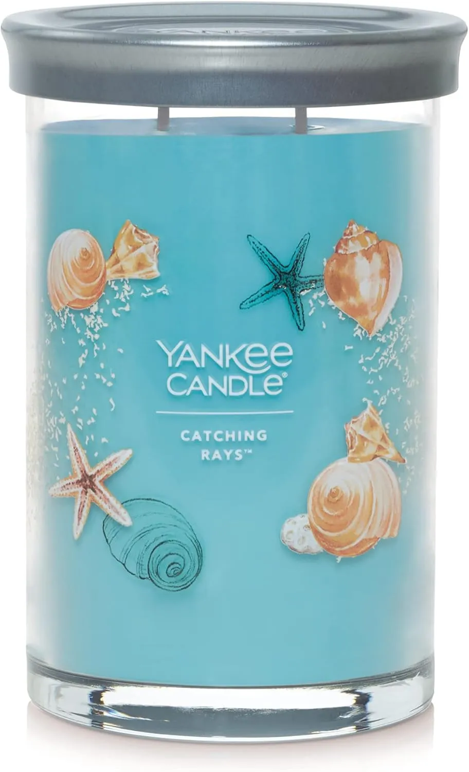 Yankee Candle Catching Rays Scented, Signature 20oz Large Tumbler 2-Wick Candle, Over 60 Hours of Burn Time