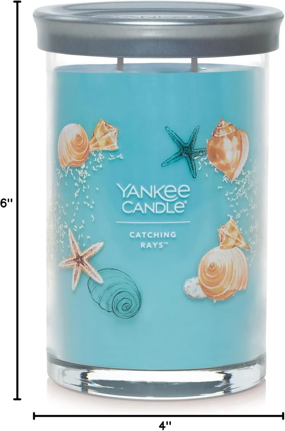 Yankee Candle Catching Rays Scented, Signature 20oz Large Tumbler 2-Wick Candle, Over 60 Hours of Burn Time