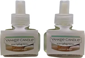 Yankee Candle Scent Plug Refill, Coconut Beach (Pack of 2)