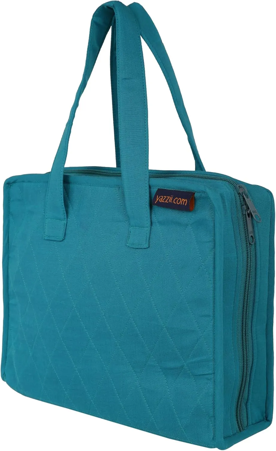 Yazzii Sewing Notions Tote Bag- Portable Sewing Accessories Organizer w Detached Sleeves- Aqua