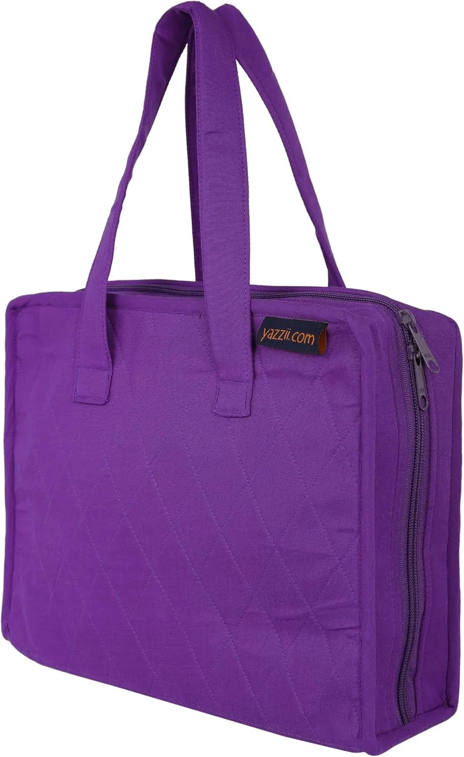 Yazzii Sewing Notions Tote- Portable Sewing Accessories Organizer w Detached Sleeves -Purple
