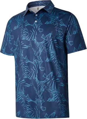 zeetoo Mens Golf Polo Shirt Hawaiian Polo Shirts for Men Moisture Wicking Dry Fit Soft Breathable Short Sleeve 4-Way Stretch