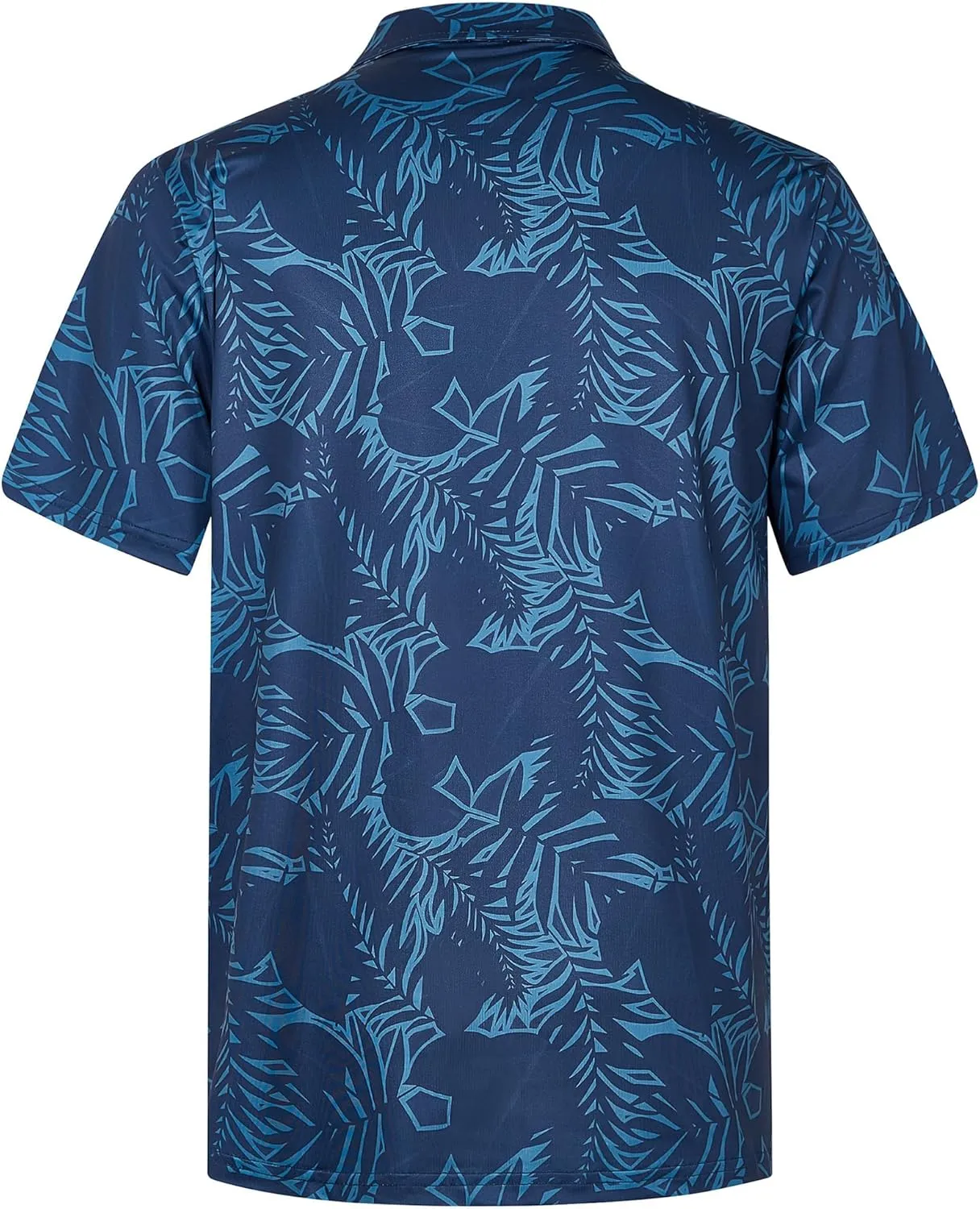 zeetoo Mens Golf Polo Shirt Hawaiian Polo Shirts for Men Moisture Wicking Dry Fit Soft Breathable Short Sleeve 4-Way Stretch