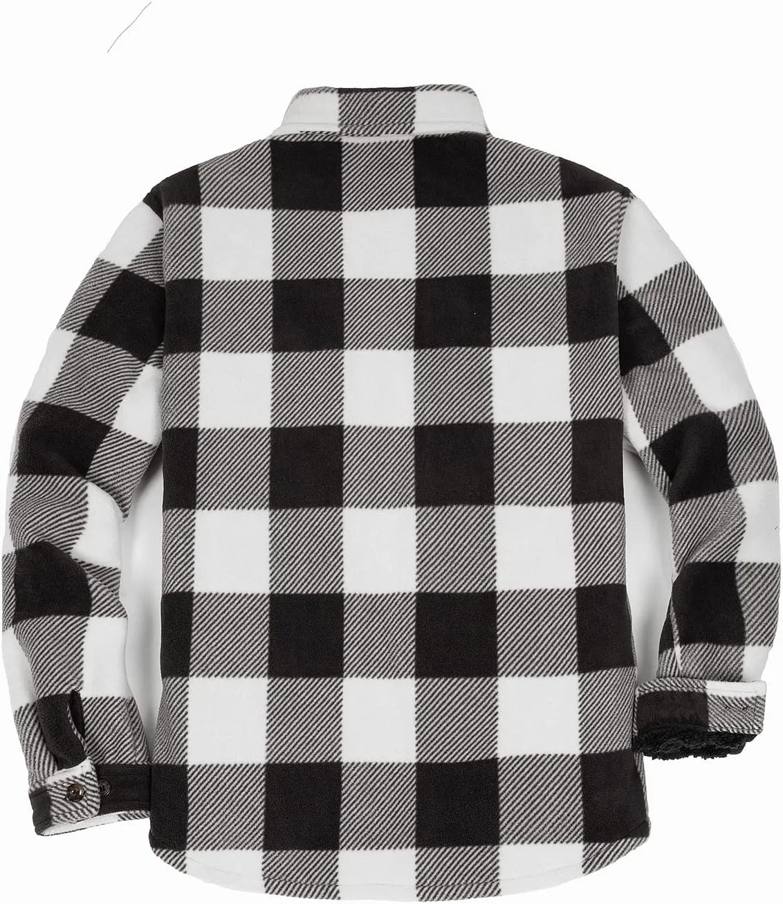 ZENTHACE Men's Warm Sherpa Lined Fleece Plaid Flannel Shirt Jacket(All Sherpa Fleece Lined)